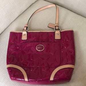 Vibrant pink Coach bag